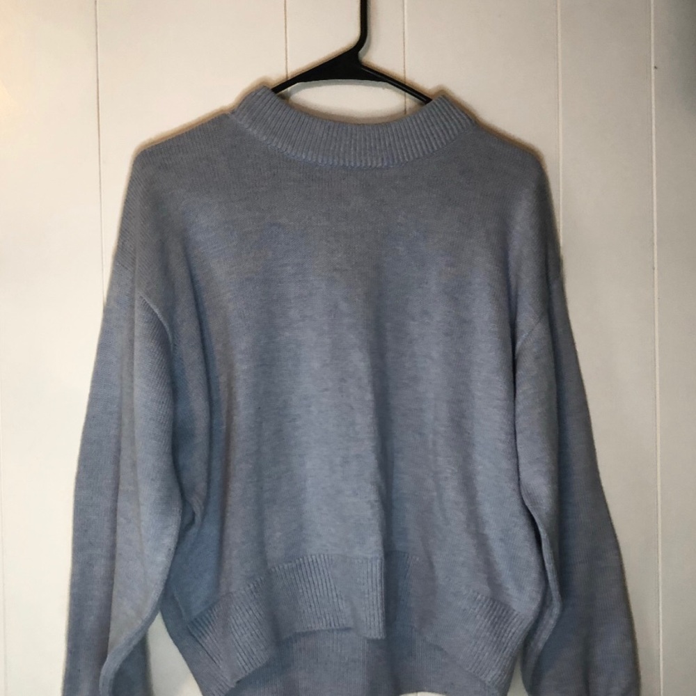 Periwinkle oversized cropped sweater